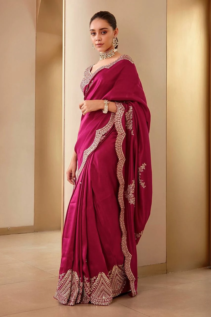 Vardan Ethnic Bt-1233 Pure Two-Tone Vichitra Silk Wholesale Fancy Sarees — Wholesale Sarees, MPA wholesale from Surat — view 4